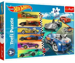 Explore the best puzzle in our collection Puzzle Maxi 24 pieces Fast Hot Wheels Trefl (5900511143621)