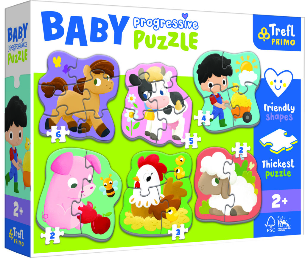 Explore the best puzzle in our collection Puzzle 2x3x4x5x6 pieces Baby Progressive Farma Trefl (5900511440003)