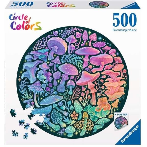 Explore the best puzzle in our collection Circle of Colors Mushrooms (4005555008224)