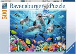 Explore the best puzzle in our collection Ravensburger  “Dolphins in the coral reef” – 500 pieces puzzle (4005556147106)