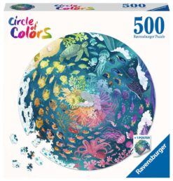 Explore the best puzzle in our collection Round puzzle 500 pcs. Circle of Colors. Color palette. Ocean (4005556171705)
