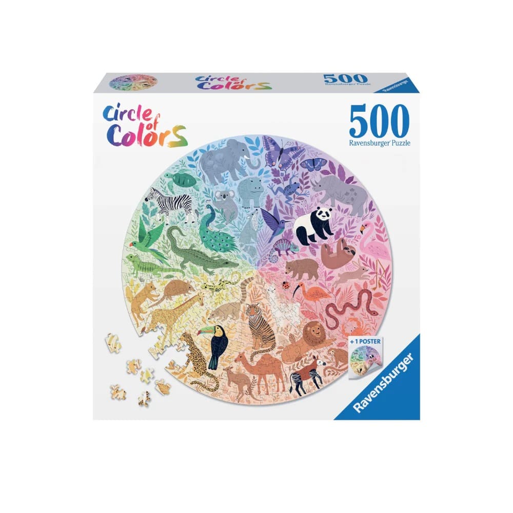Explore the best puzzle in our collection RAVENSBURGER: CIRCLE OF COLOR ANIMALS 500pc (4005556171729)