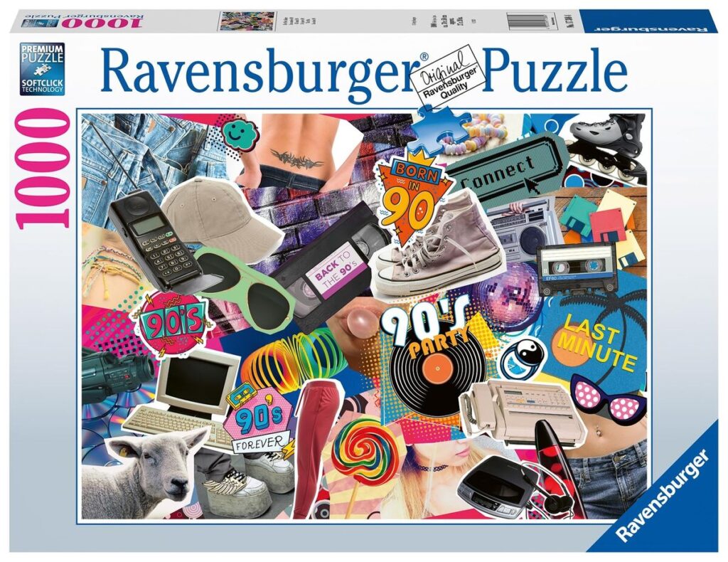 Explore the best puzzle in our collection Ravensburger 90s 1000 Piece Jigsaw Puzzle (4005556173884)