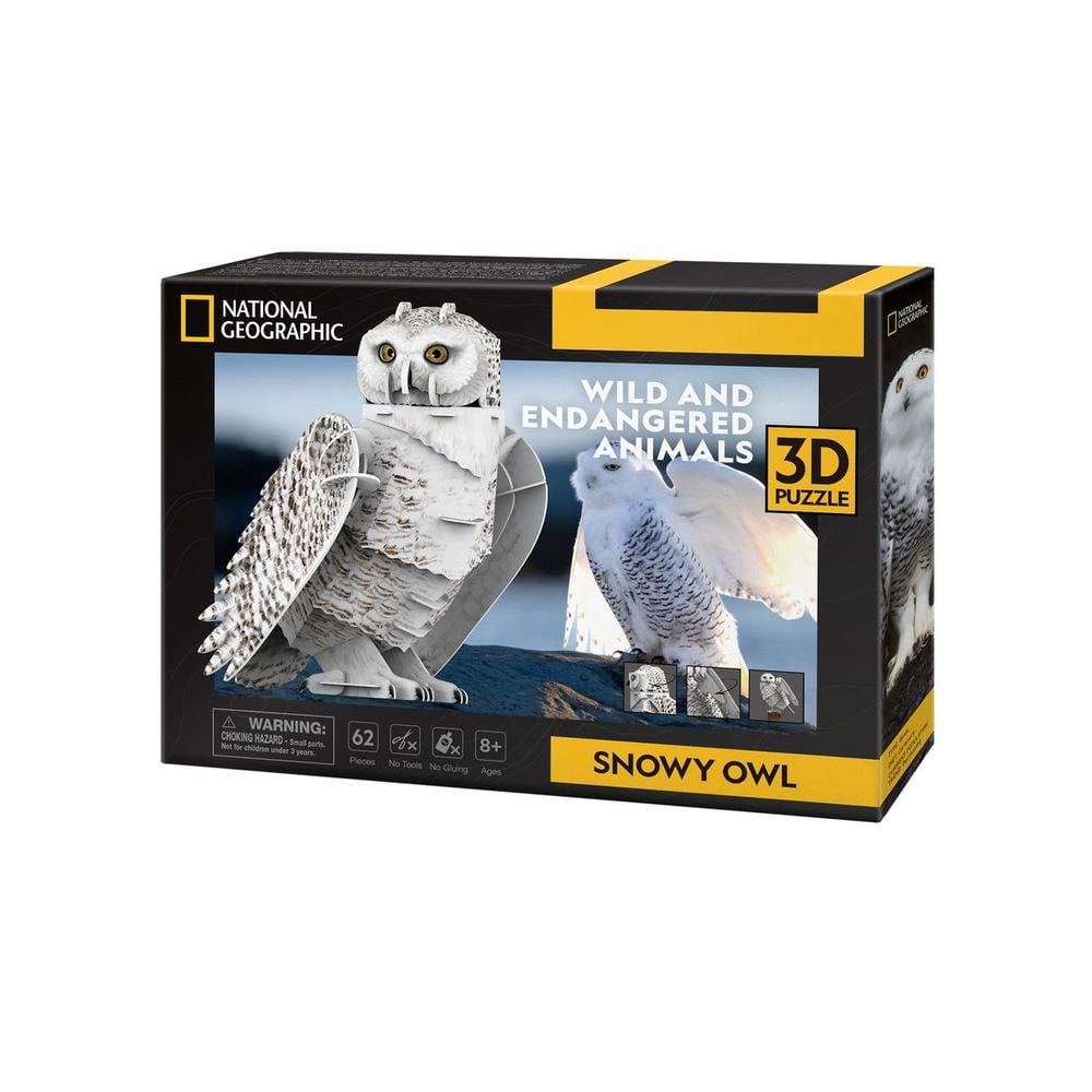 Cubic Fun 3D Puzzle National Geographic Snow Owl