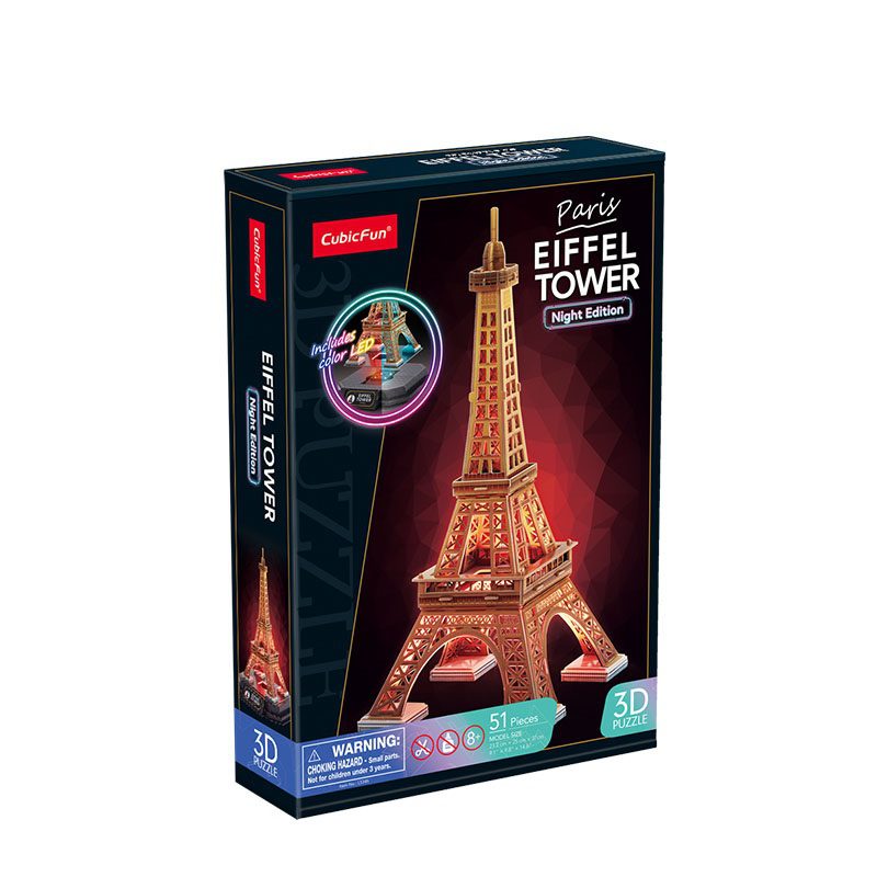 CubicFun Night Edition Eiffel Tower 3D Puzzles