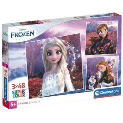 Clementoni Supercolor Frozen Puzzle Set 3X48 Pieces - Multicolor
