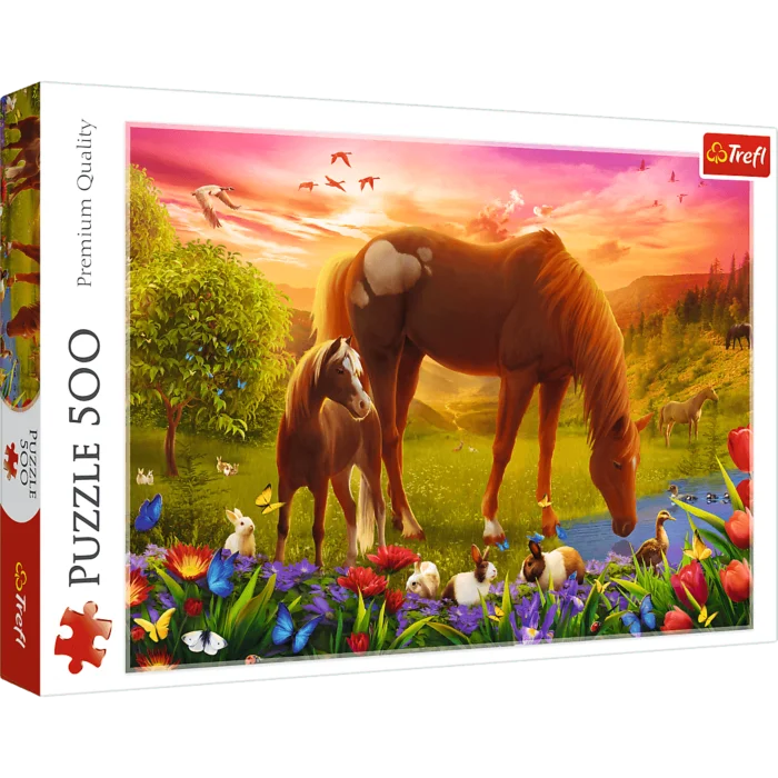 Trefl Horses in the Meadow 500 Piece Puzzle