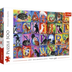 Trefl Puzzle 500 Pieces - Cat's Alphabet