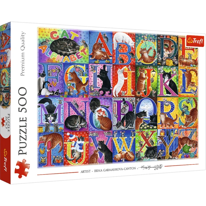 Trefl Puzzle 500 Pieces - Cat's Alphabet