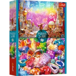 2 Puzzles - Cosmos and crystals 500 and 500 pieces puzzle