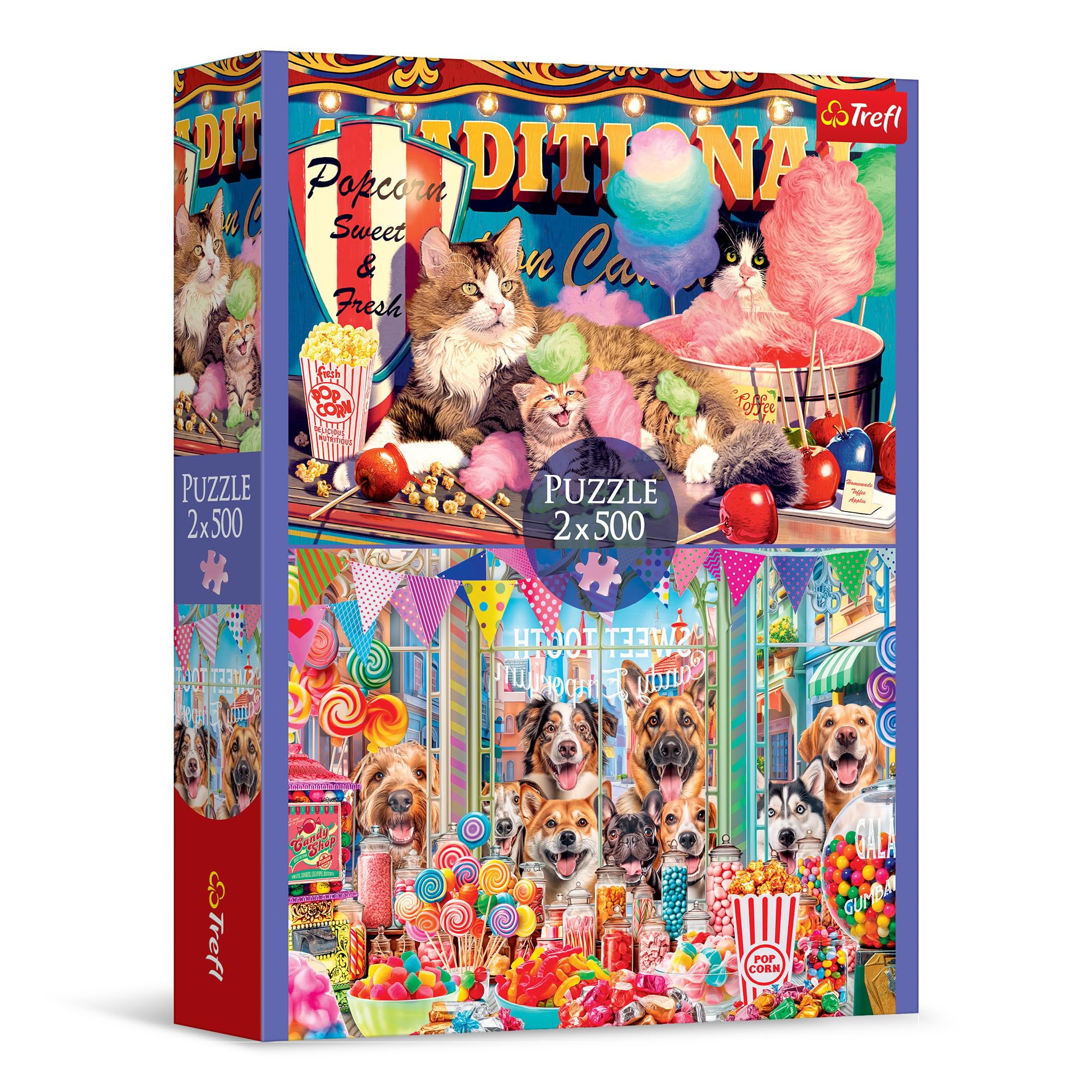 2 Puzzles - Fluffy friends 500 pieces puzzle