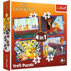 4-in-1 Puzzle - Brave Lion King (35+48+54+70 pieces) Trefl
