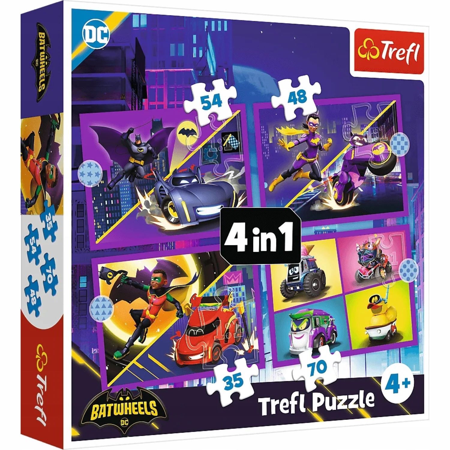 4-in-1 Puzzle - Meet Batwheels (35+48+54+70 pieces) Trefl