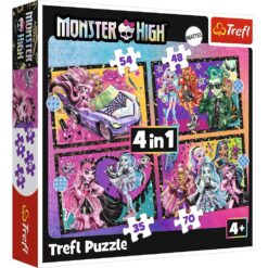 4-in-1 Puzzle - Monster High's Electrifying Day (35+48+54+70 pieces) Trefl