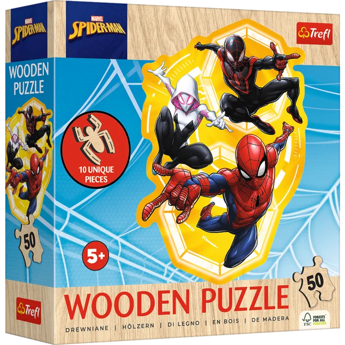 Junior Wooden Puzzle 50 pieces - Marvel Spider-Man