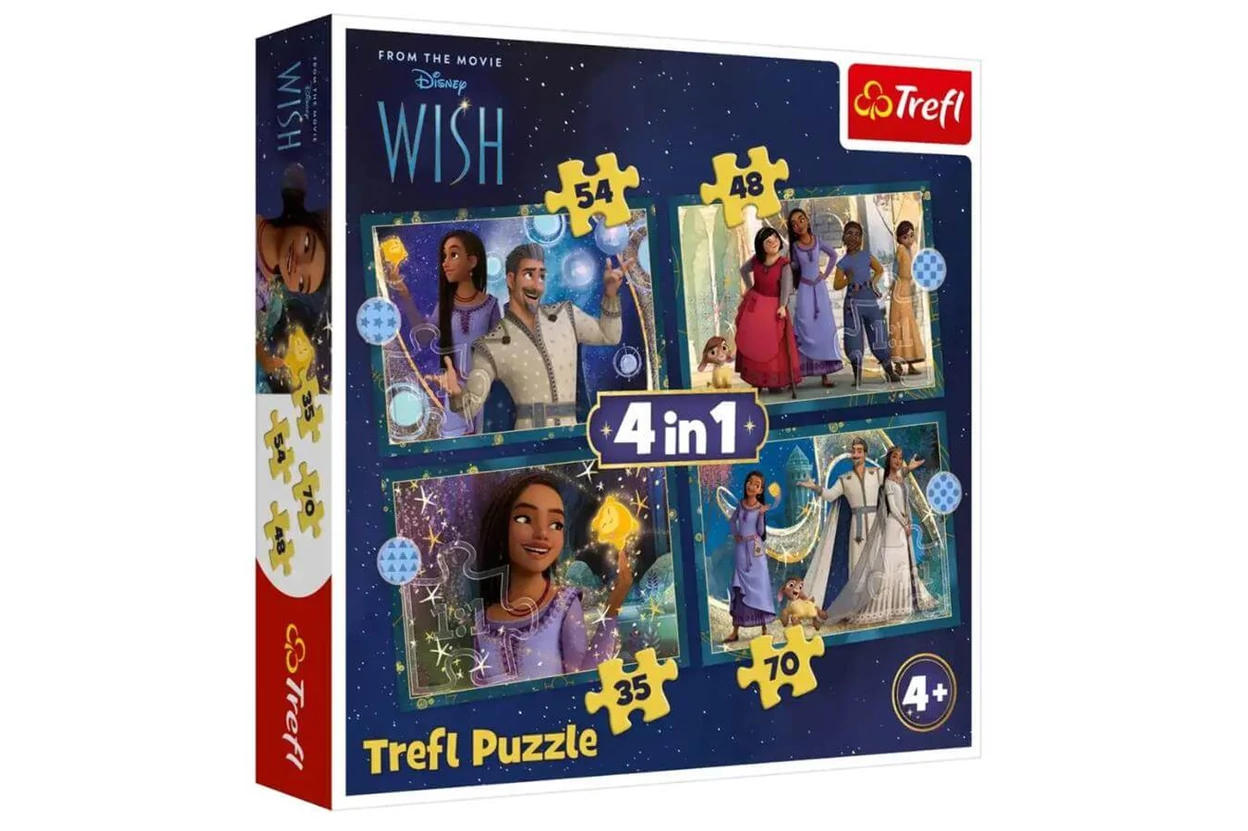 Trefl Disney Wish - Dreams come true - 4 in 1 puzzle (35,48,54,70 pieces)