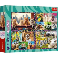 Trefl Funny Animals - 4 x 250 piece puzzle