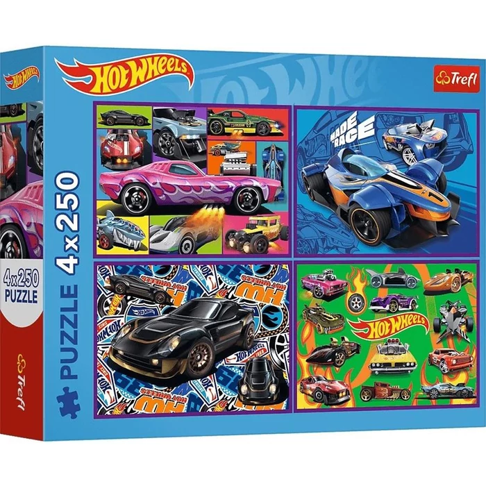 Trefl Hot Wheels - 4 x 250 piece puzzle