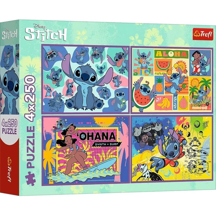Trefl Lilo and Stitch - 4 x 250 piece puzzle