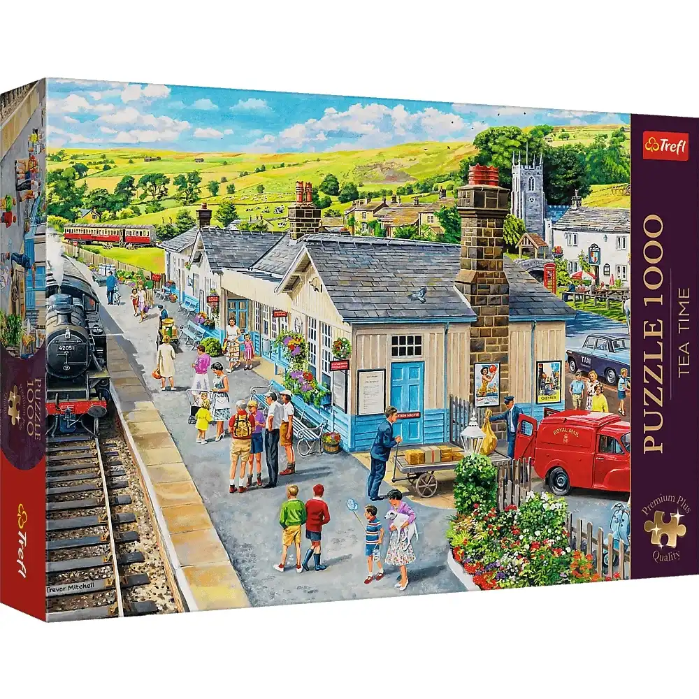 Trefl - Tea Time Train Station Premium Puzzle 1000 Pieces