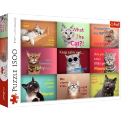 Trefl1500 Piece Puzzle Funny Cat Portraits