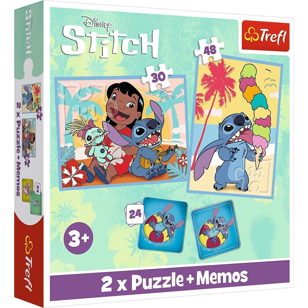 Puzzle 2in1 Happy Lilo and Stitch day + memory game