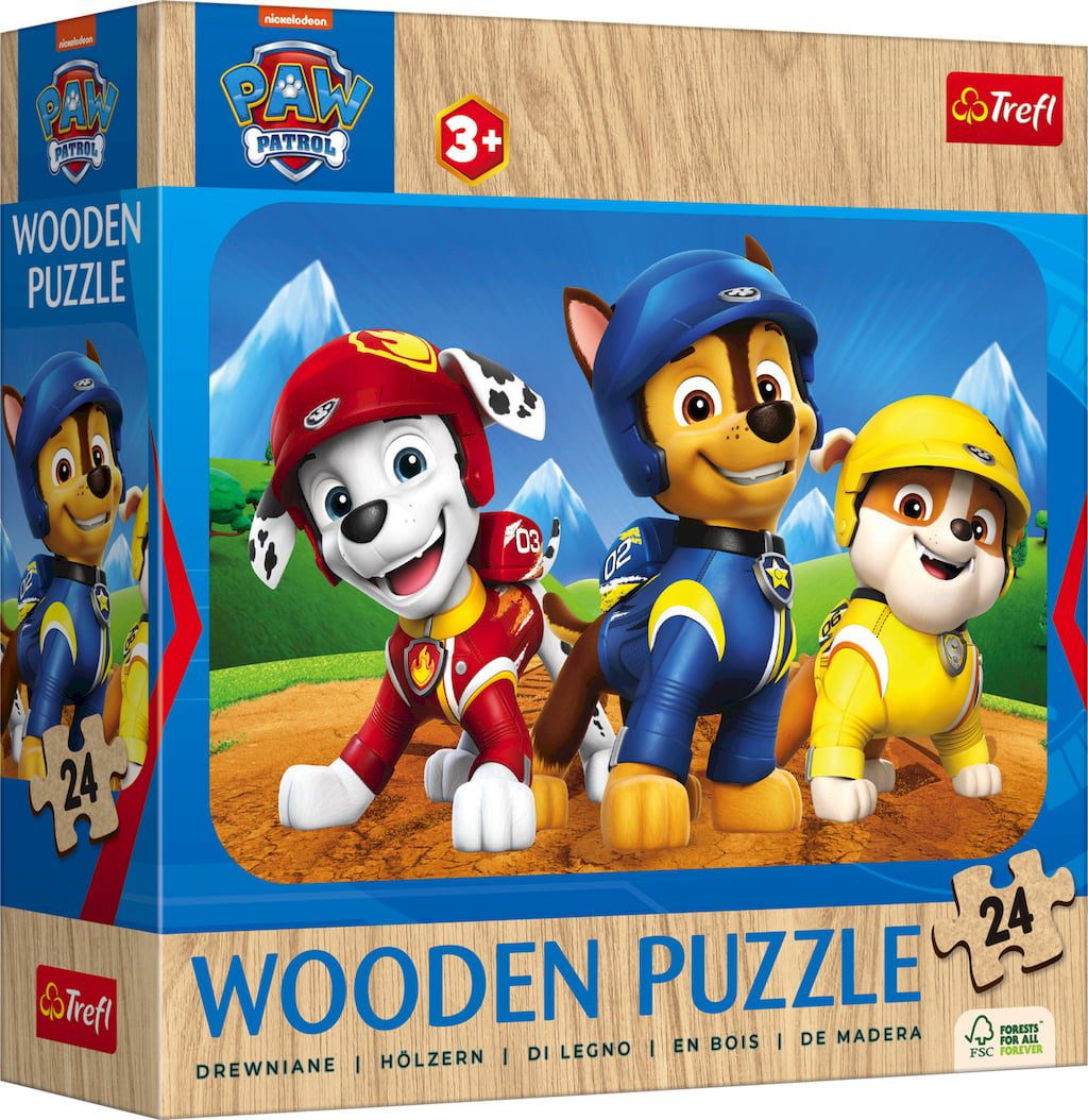Trefl Wooden Puzzle for Kids 24 Pieces - Paw Patrol: Pups Team