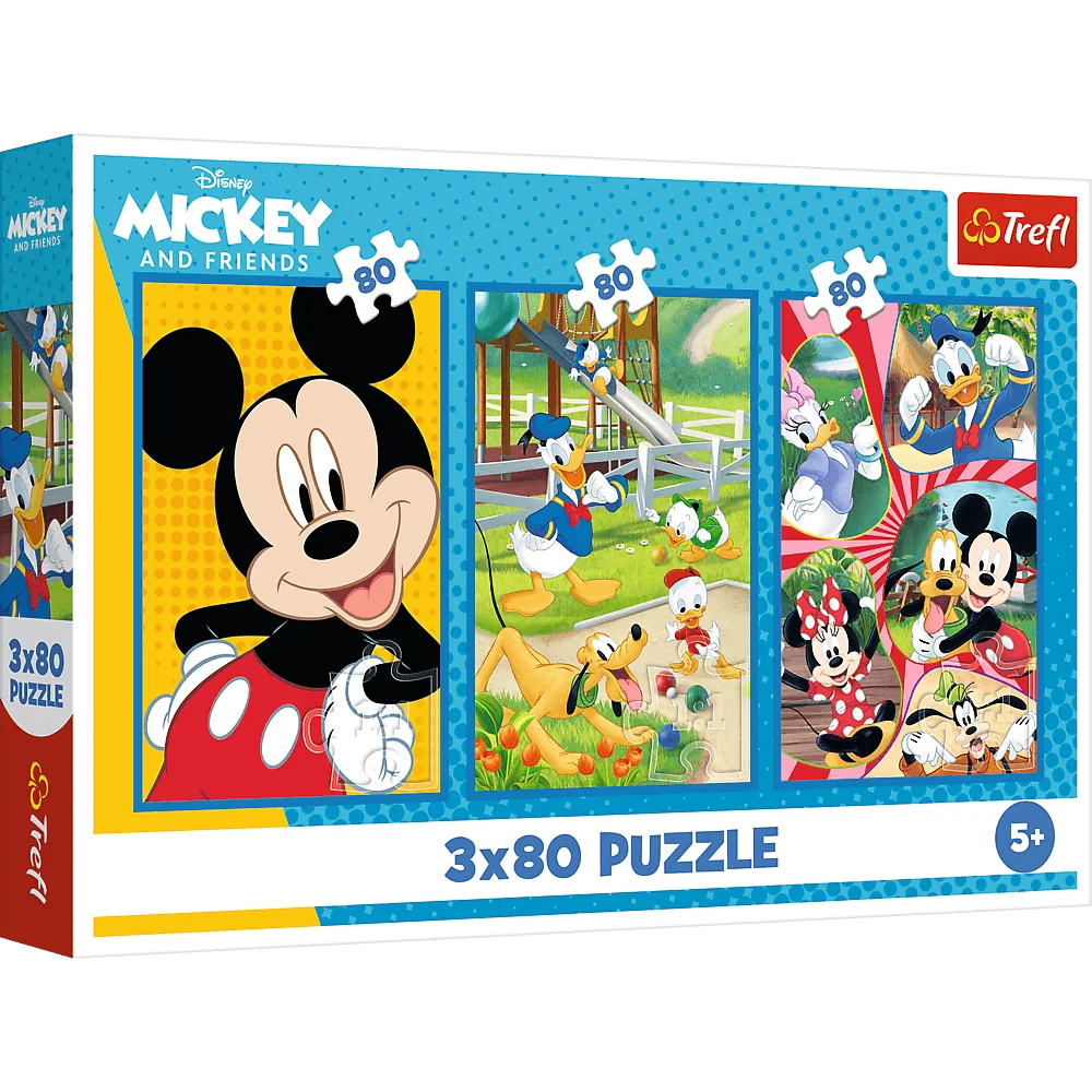 Trefl Mickey Mouse Team 3x80 Piece Puzzle