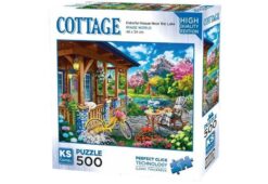 KS Colorful House Near the Lake Educational Puzzle 500 Pieces