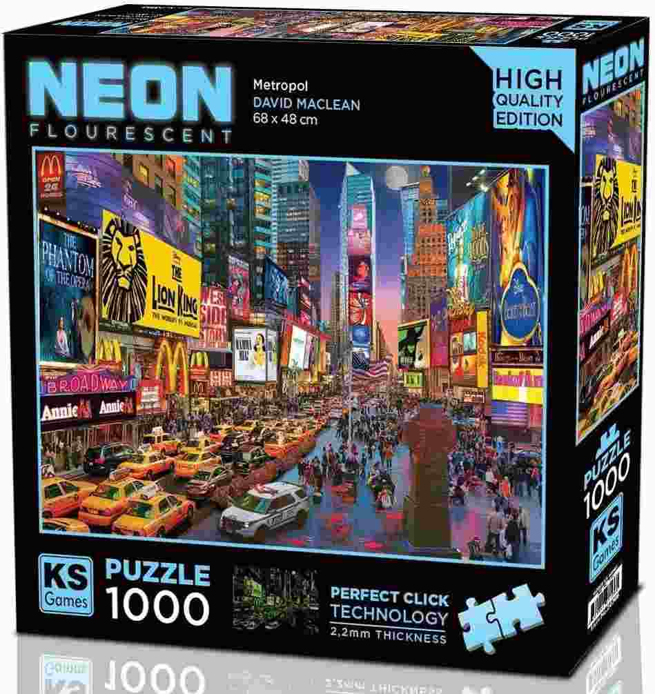 Ks Metropol Neon Puzzle NEON Educational PUZZLE 1000 Pieces