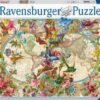 Ravensburger Jigsaw Puzzle Map with Butterflies - 3000 Pieces Puzzle