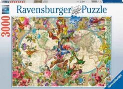Ravensburger Jigsaw Puzzle Map with Butterflies - 3000 Pieces Puzzle