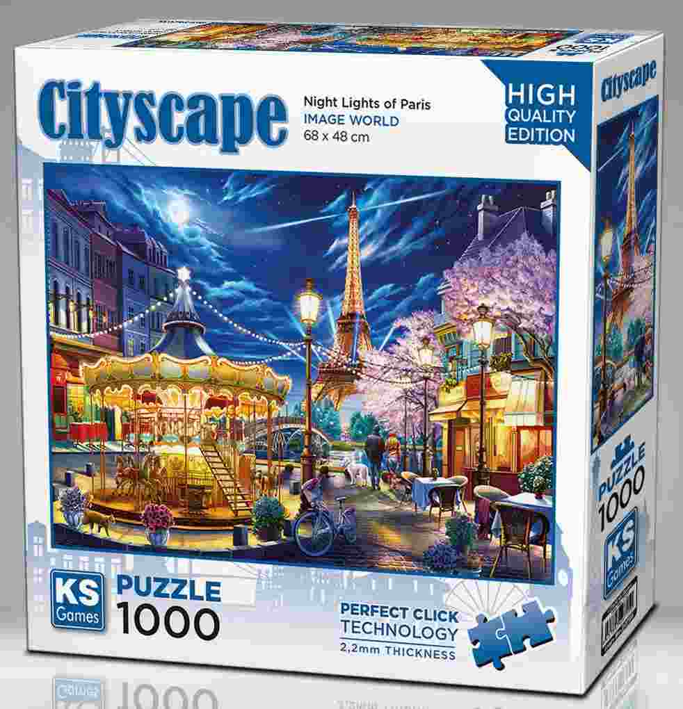 Ks Night Lights Of Paris Educational PUZZLE 1000 Pieces