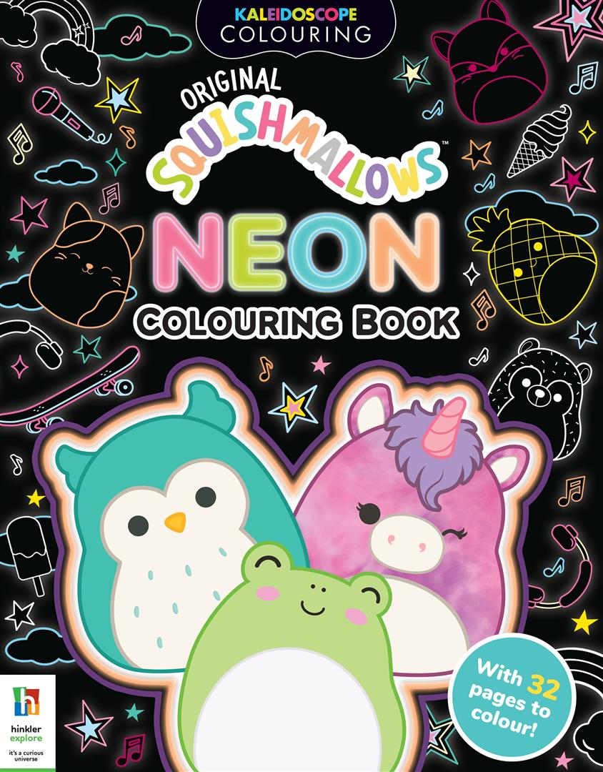 kaleidoscope-squishmallows-neon-colouring-book