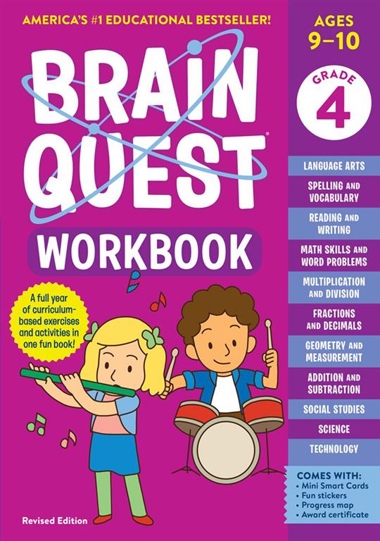 Brain Quest: Workbook: Grade 4 (Age: 9-10)(Revised Edition) | ISBN 9781523517381 | Kalimat Store