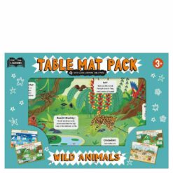 Help With Homework: Table Mat Pack: Wild Animals +3 (4 Wipe| ISBN 9781837951093 | Kalimat Store