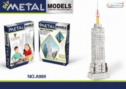 METAL COMPOSITE EMPIRE STATE BUILDING BLOCKS 607PCS