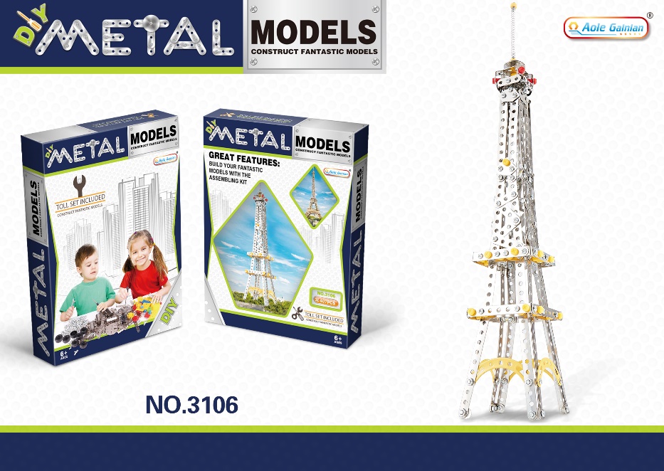 METAL INTELLIGENCE SELF-INSTALLED TOWER OF PARIS BLOCKS 389PCS