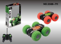 MINI 4 WHEEL DOUBLE FACED CAR（ORANGE/GREEN) WITHOUT BATTERY