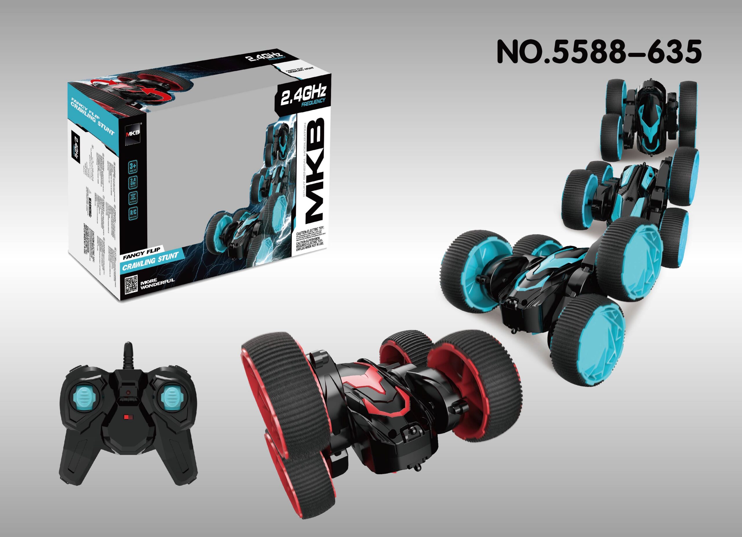 4CH 2.4Ghz R/C TRIAL STUNT CAR WITH LIGHT AND BATTERY