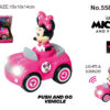 13CM MINNIE PRESSURE CAR WITH LIGHT AND MUSIC