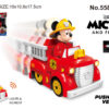 5.5CM MICKEY PRESSUER FIRE TRUCK WITH LIGHT/MUSIC