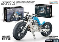 140 PCS METAL BLOCK MOTORBIKE SET(BLUE)