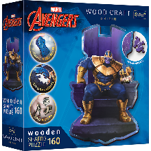 "160 Wooden Shaped Puzzles" - Thanos on Throne / Disney Marvel Heroes FSC Mix 70%