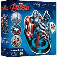 "160 Wooden Shaped Puzzles" - Fearless Capitan America / Disney Marvel Heroes_Mix 70%