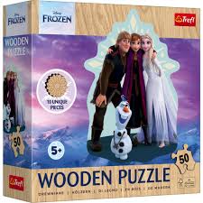 "50 Wooden Contour Puzzle" - Favorite Frozen / Disney Frozen 2_FSC Mix 70%