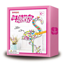 2D Colorful Puzzle-Flamingo