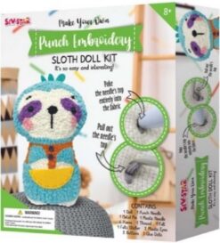 Punch Embroidery-Sloth Doll Kit