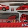 7 PCS CITY TEAM SET ( FIRE) - F/W DOE CAST WITH PLASTIC - EACH IN WINDOW BOX
