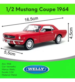1964 1/24 Ford Mustang Coupe Hardtop Red | ISBN 6958888653587 | Kalimat Store